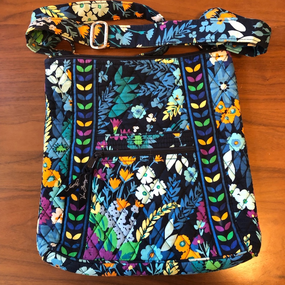 VERA BRADLEY HIPSTER CROSSBODY BAG BLUE EXCELLENT PRELOVED